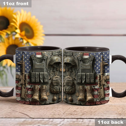Military Gear - Personalized Veteran Accent Mug