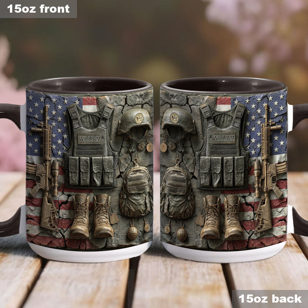 Military Gear - Personalized Veteran Accent Mug
