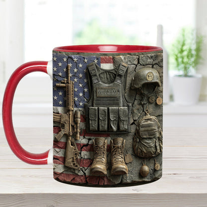 Military Gear - Personalized Veteran Accent Mug