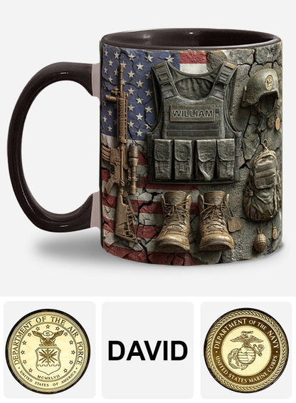 Military Gear - Personalized Veteran Accent Mug