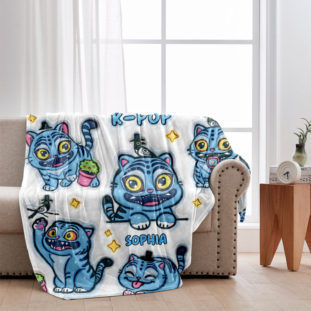 Just A Girl Who Loves Tiger - Personalized Kpop Blanket