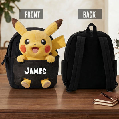Always Have My Back - Personalized Monster Trainer Changeable Leather Patch Backpack