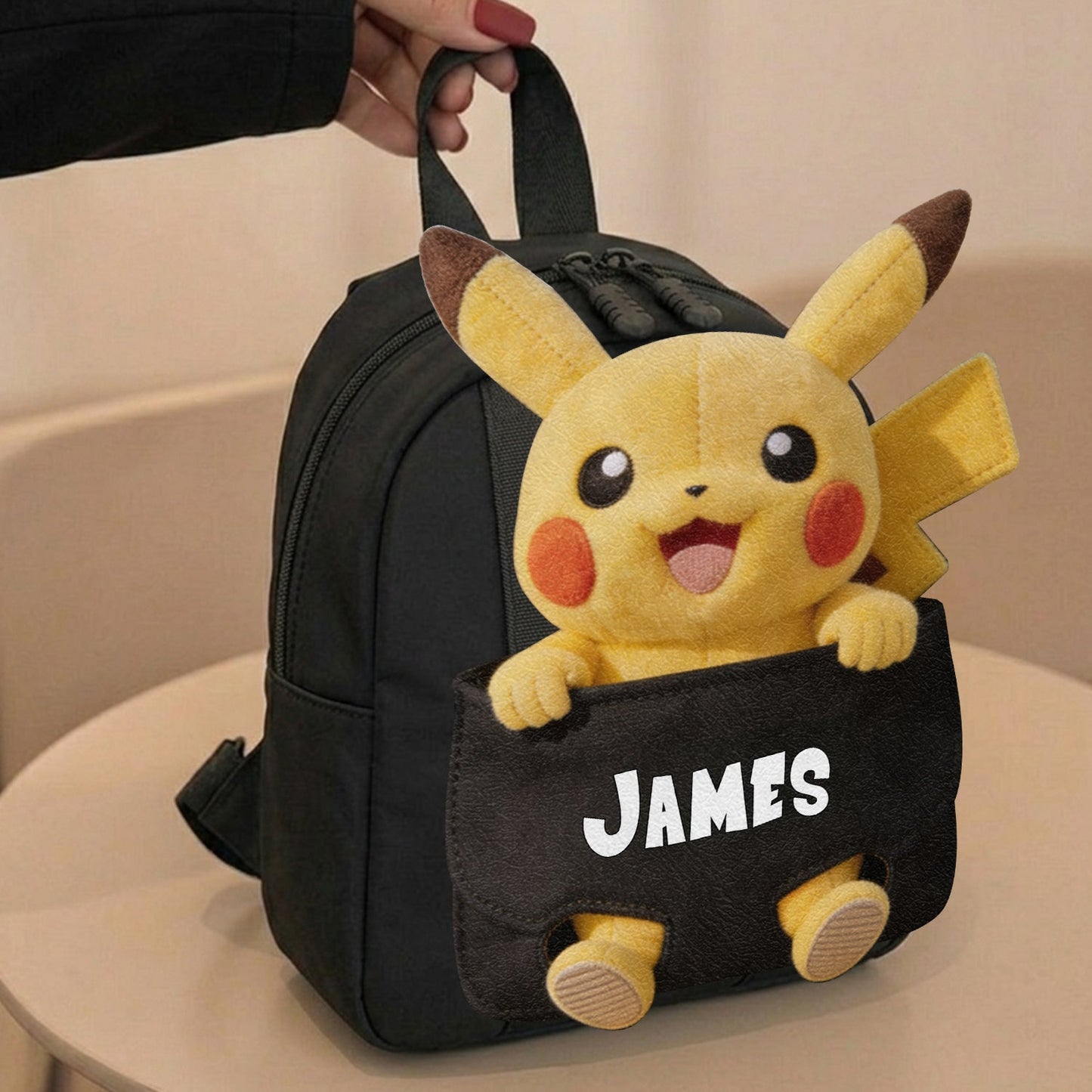Always Have My Back - Personalized Monster Trainer Changeable Leather Patch Backpack