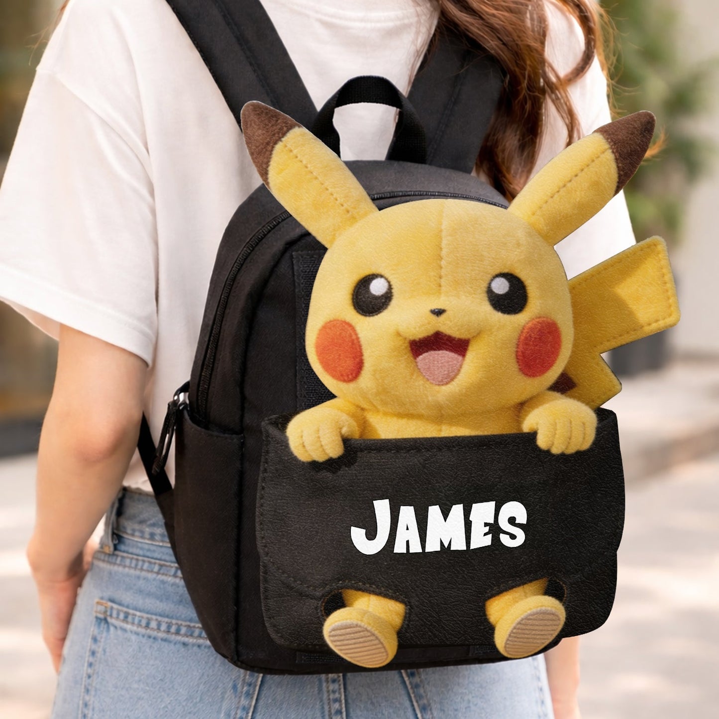 Always Have My Back - Personalized Monster Trainer Changeable Leather Patch Backpack