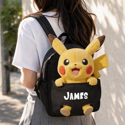 Always Have My Back - Personalized Monster Trainer Changeable Leather Patch Backpack