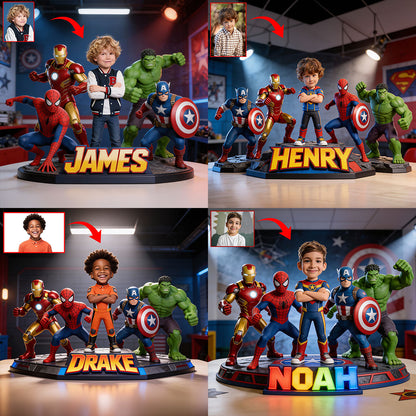 Custom Any Photo Superheros - Personalized Marvelous Universe Custom Shaped Acrylic Plaque