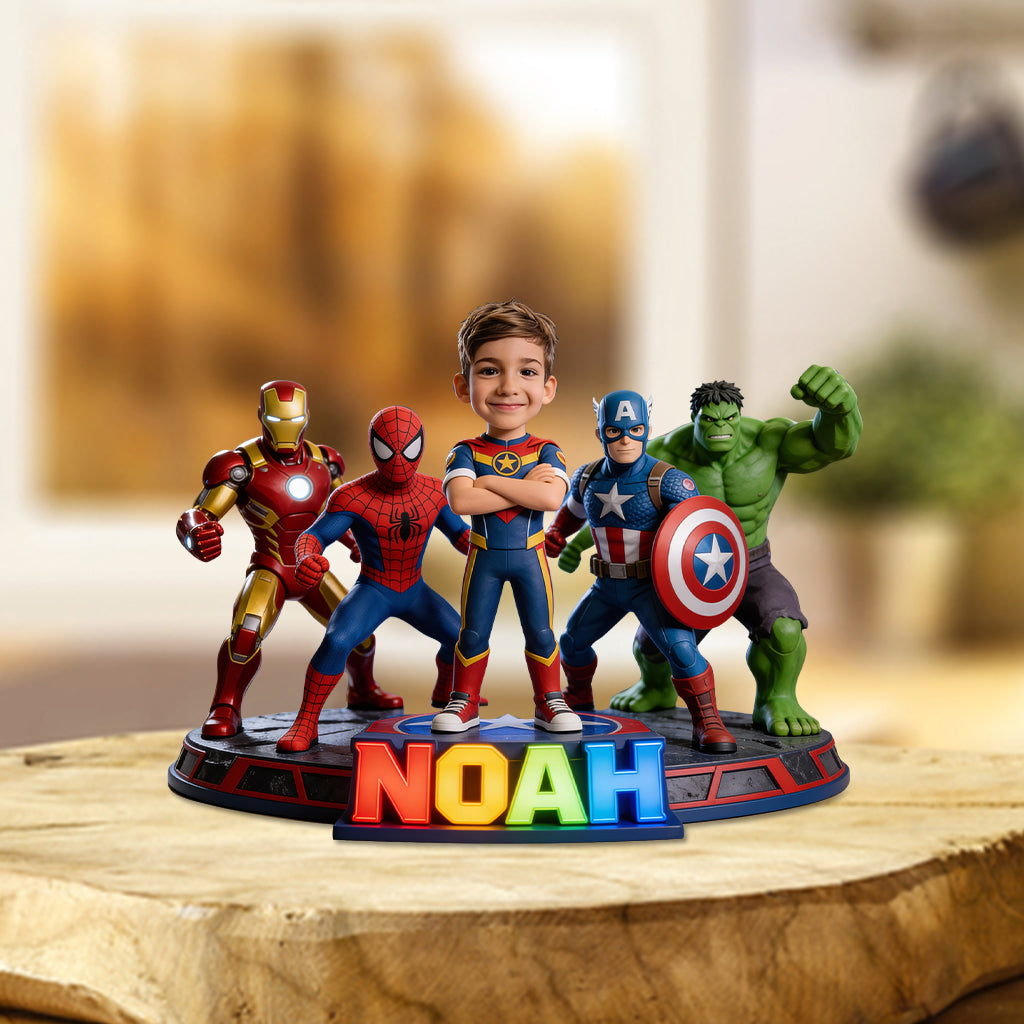Custom Any Photo Superheros - Personalized Marvelous Universe Custom Shaped Acrylic Plaque
