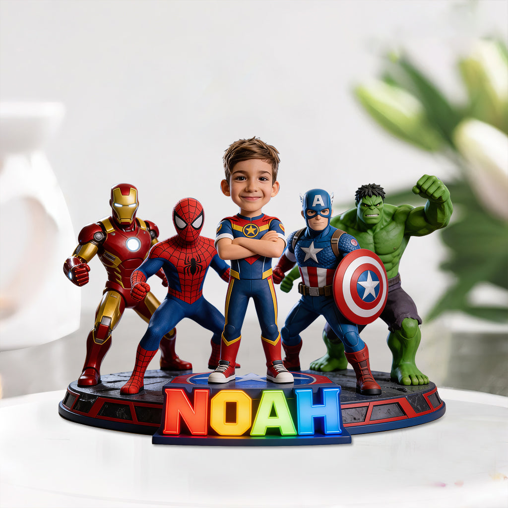 Custom Any Photo Superheros - Personalized Marvelous Universe Custom Shaped Acrylic Plaque