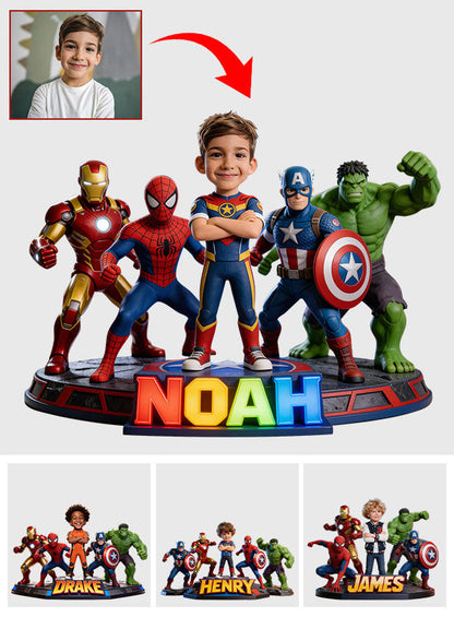 Custom Any Photo Superheros - Personalized Marvelous Universe Custom Shaped Acrylic Plaque
