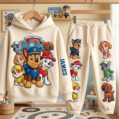 Puppy Rescue Crew - Personalized Paw Patrol Kid Hoodie & Kid Jogger Sweatpants