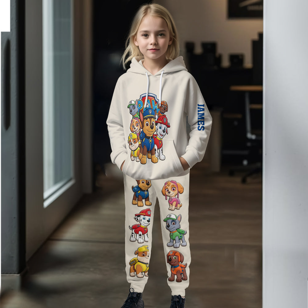 Puppy Rescue Crew - Personalized Paw Patrol Kid Hoodie & Kid Jogger Sweatpants