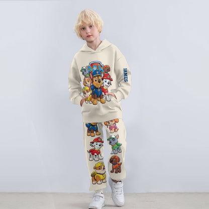Puppy Rescue Crew - Personalized Paw Patrol Kid Hoodie & Kid Jogger Sweatpants