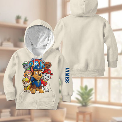 Puppy Rescue Crew - Personalized Paw Patrol Kid Hoodie & Kid Jogger Sweatpants