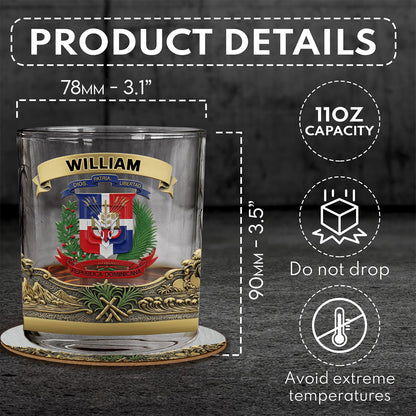 Proud Dominican - Personalized Expats Whiskey Glass
