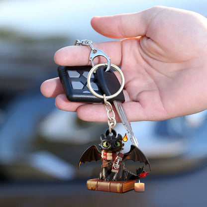 Dragon Book - Personalized Keychain