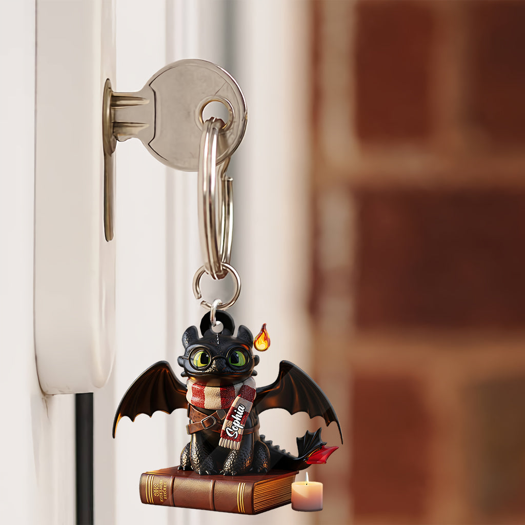 Dragon Book - Personalized Keychain