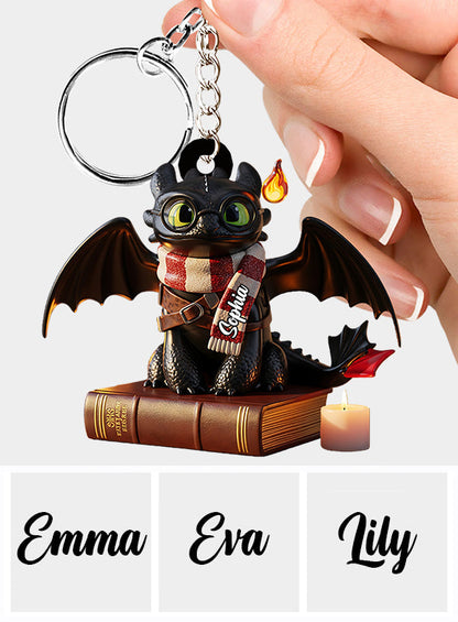 Dragon Book - Personalized Keychain