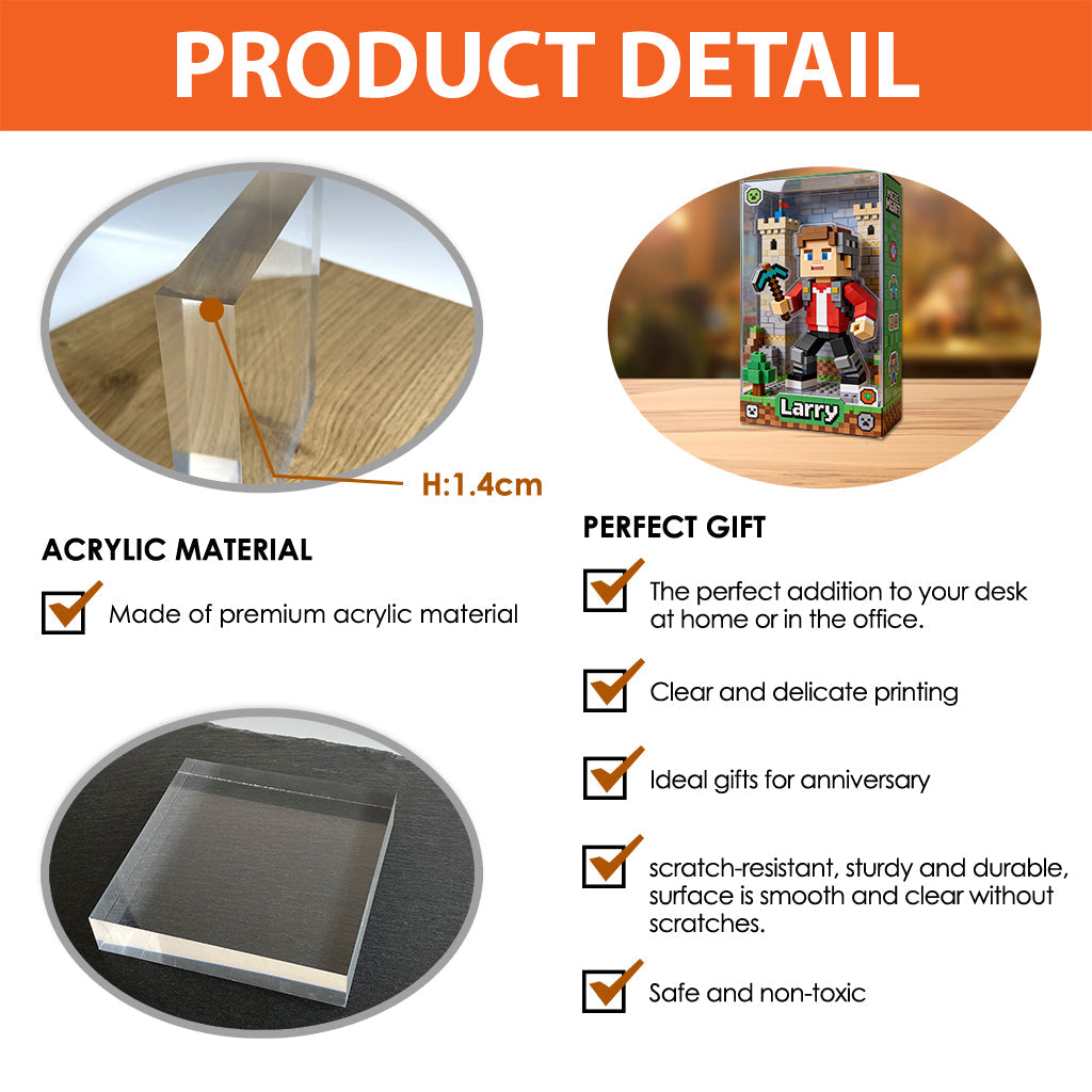 Custom Any Photo - Personalized Block World Custom Shaped Acrylic Plaque
