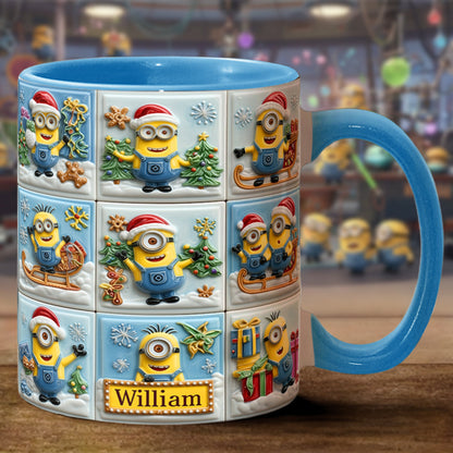 Funny Yellow Christmas Crew - Personalized Accent Mug