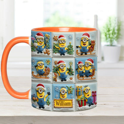 Funny Yellow Christmas Crew - Personalized Accent Mug