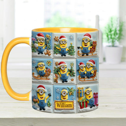 Funny Yellow Christmas Crew - Personalized Accent Mug