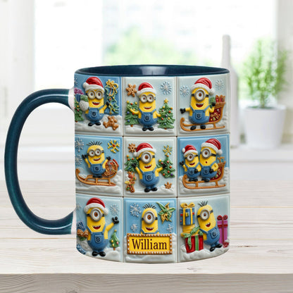 Funny Yellow Christmas Crew - Personalized Accent Mug