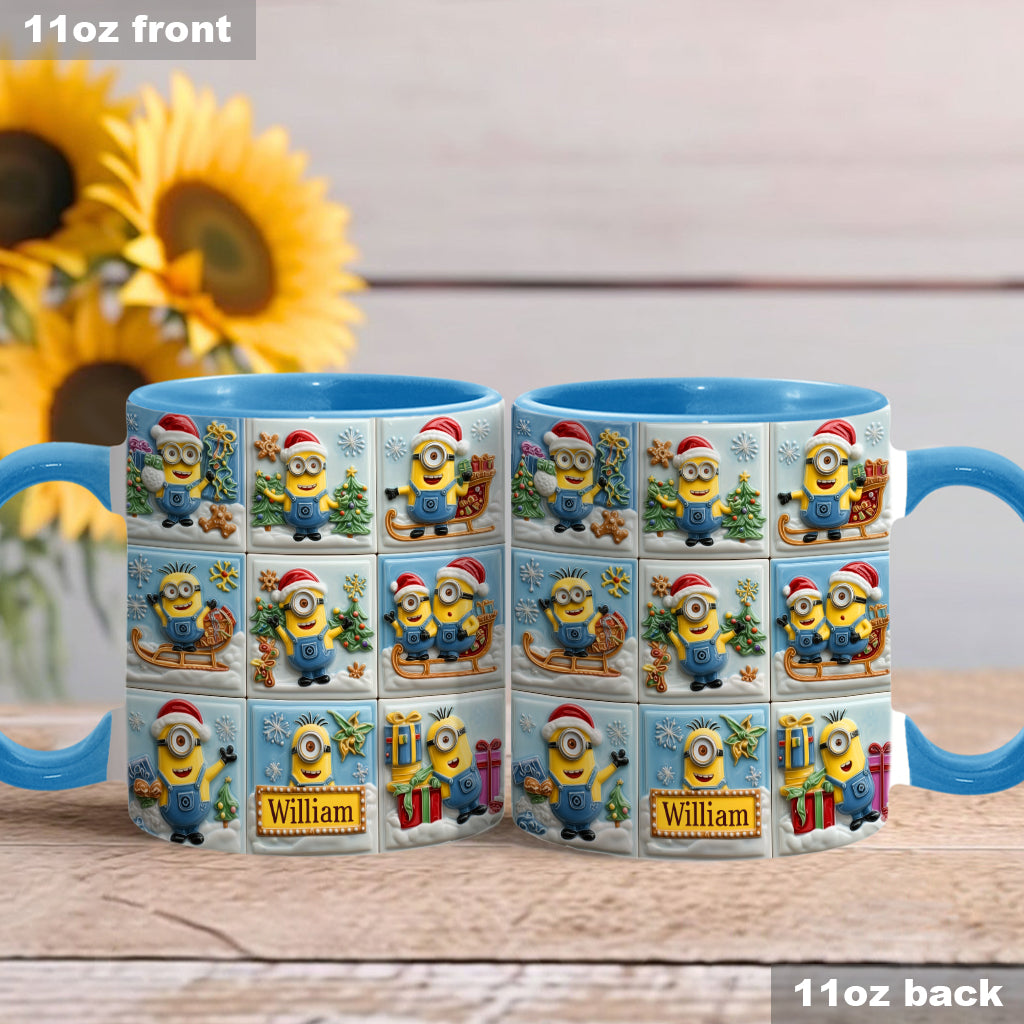 Funny Yellow Christmas Crew - Personalized Accent Mug