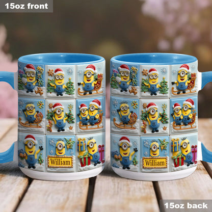 Funny Yellow Christmas Crew - Personalized Accent Mug