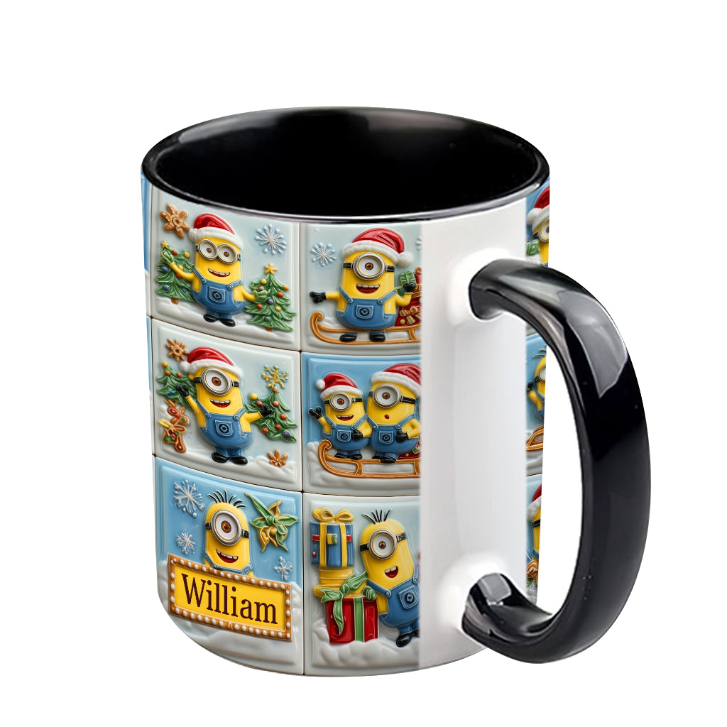 Funny Yellow Christmas Crew - Personalized Accent Mug