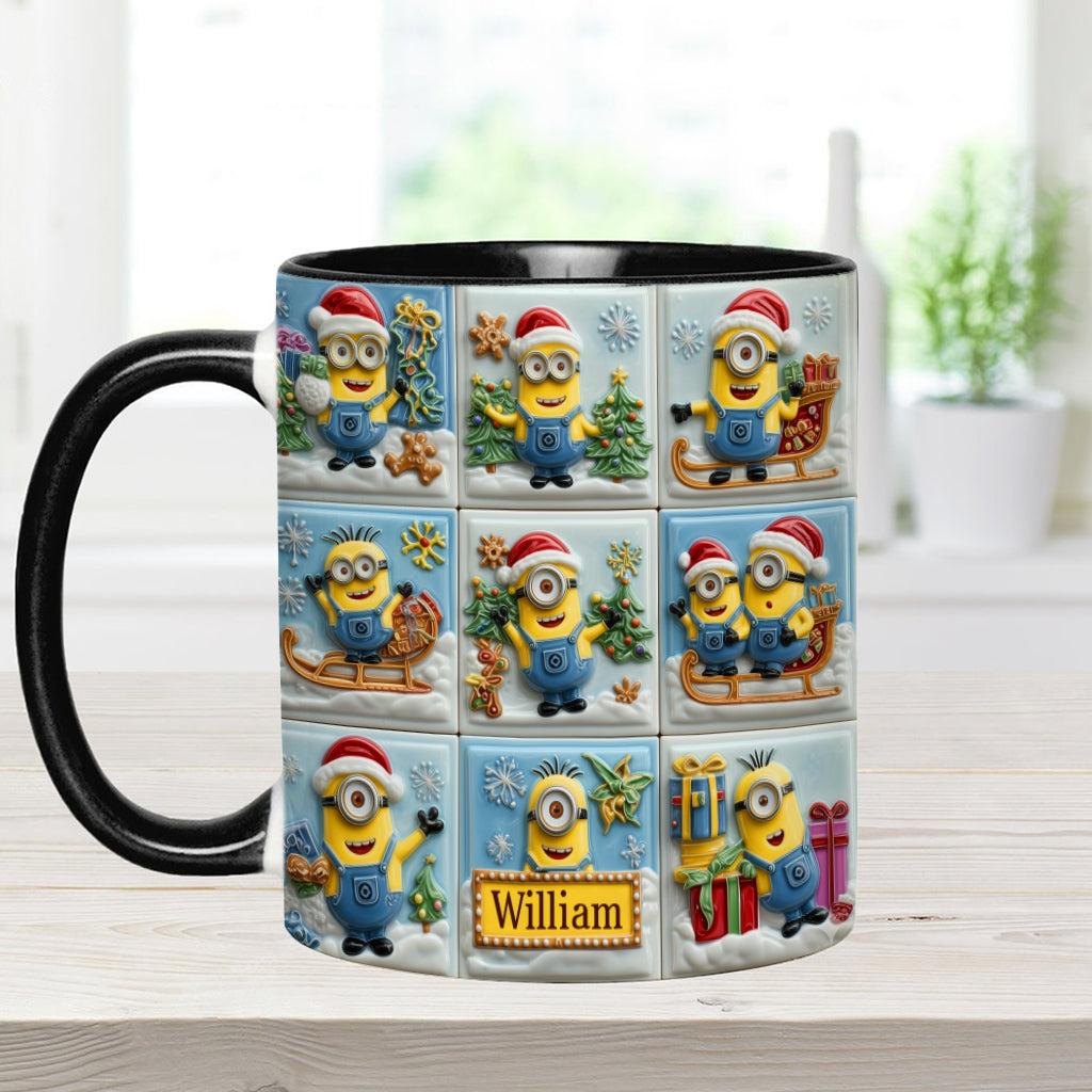 Funny Yellow Christmas Crew - Personalized Accent Mug