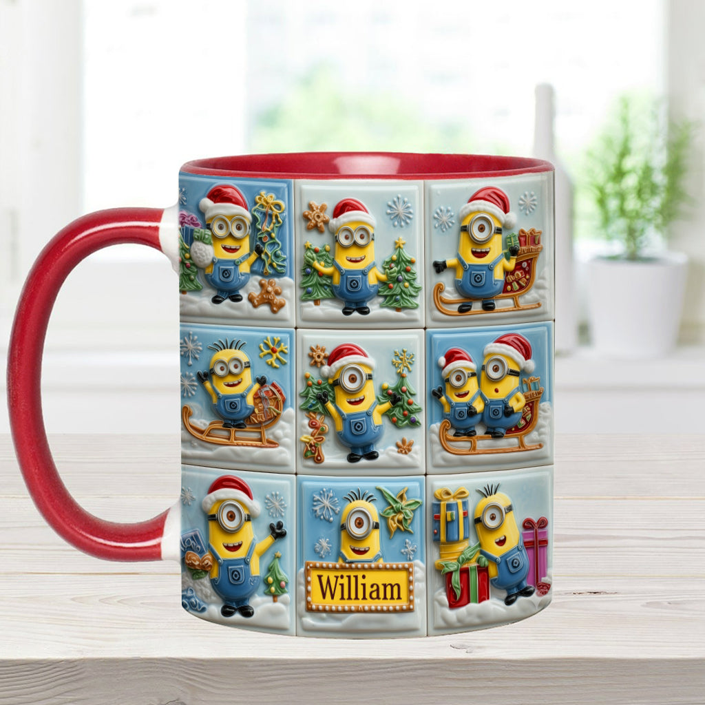 Funny Yellow Christmas Crew - Personalized Accent Mug