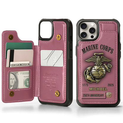 250th Anniversary - Personalized Veteran Wallet Phone Case