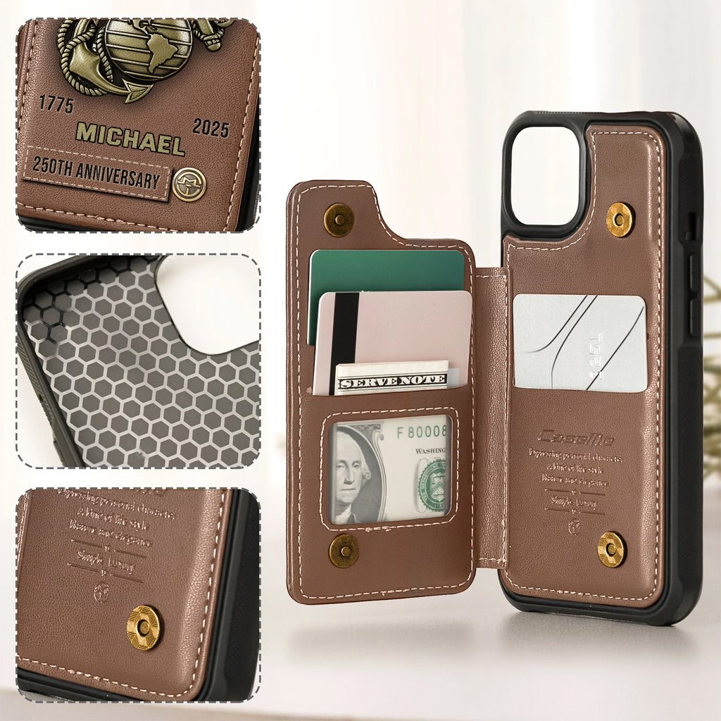 250th Anniversary - Personalized Veteran Wallet Phone Case