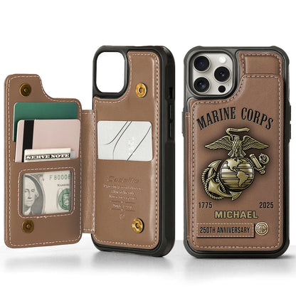 250th Anniversary - Personalized Veteran Wallet Phone Case