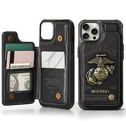 250th Anniversary - Personalized Veteran Wallet Phone Case