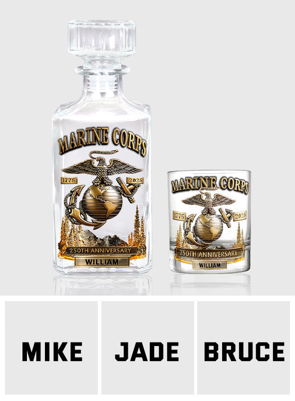 250th Anniversary - Personalized Veteran Whiskey Decanter Set