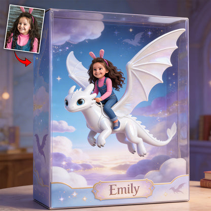 Fly With Dragon - Personalized Dragon Trainer Custom Shaped Acrylic Plaque