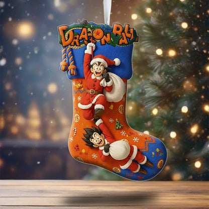 Dragon Anime Balls Christmas - Personalized Seven Balls Shaped Christmas Stocking