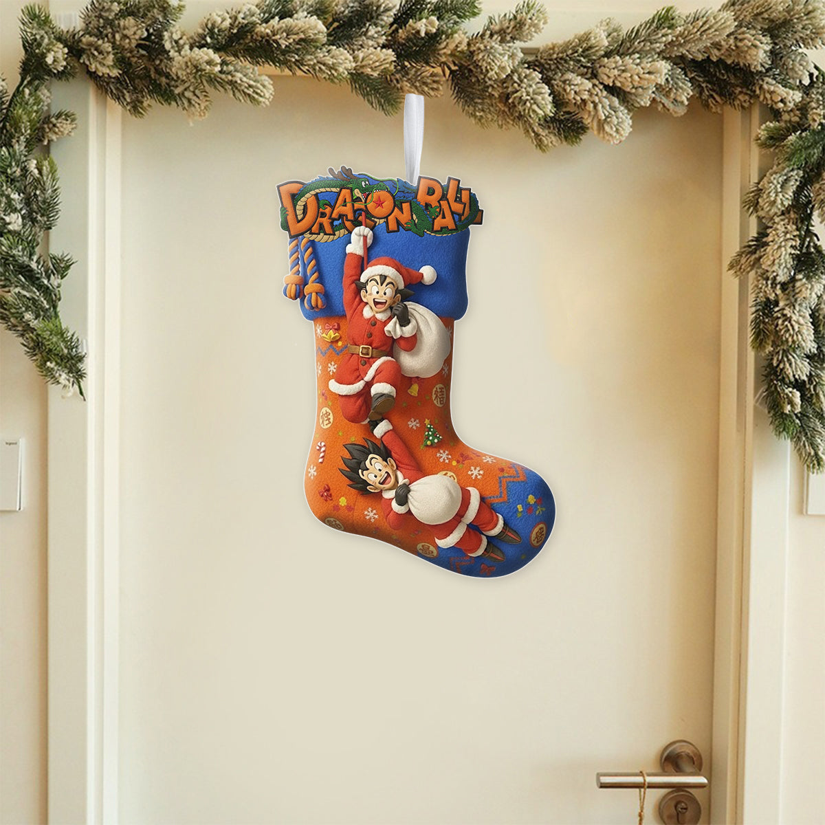 Dragon Anime Balls Christmas - Personalized Seven Balls Shaped Christmas Stocking