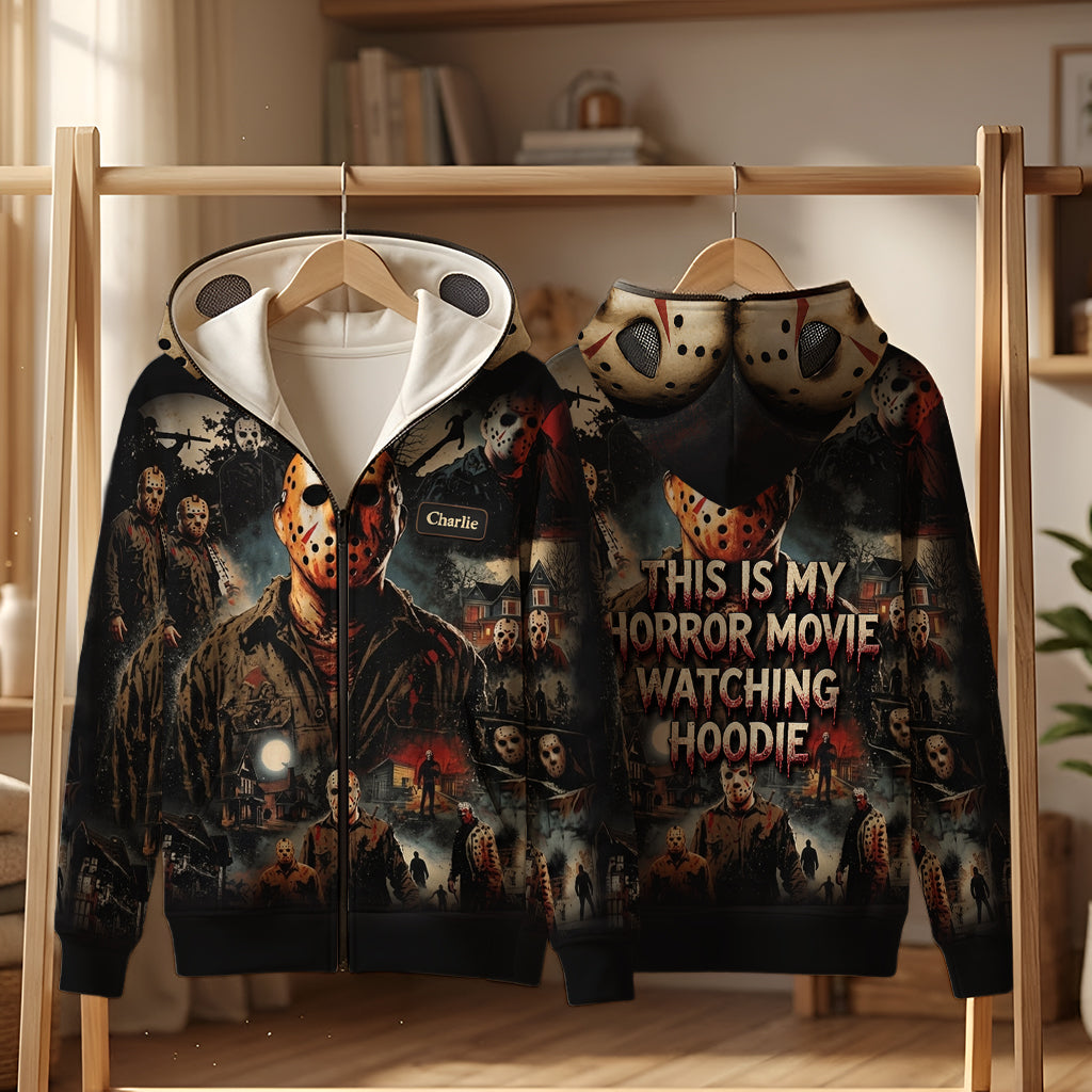 Horror Character Costume - Personalized Horror Character Full Face Zipper Hoodie