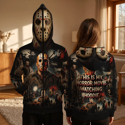 Horror Character Costume - Personalized Horror Character Full Face Zipper Hoodie