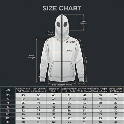 Horror Character Costume - Personalized Horror Character Full Face Zipper Hoodie