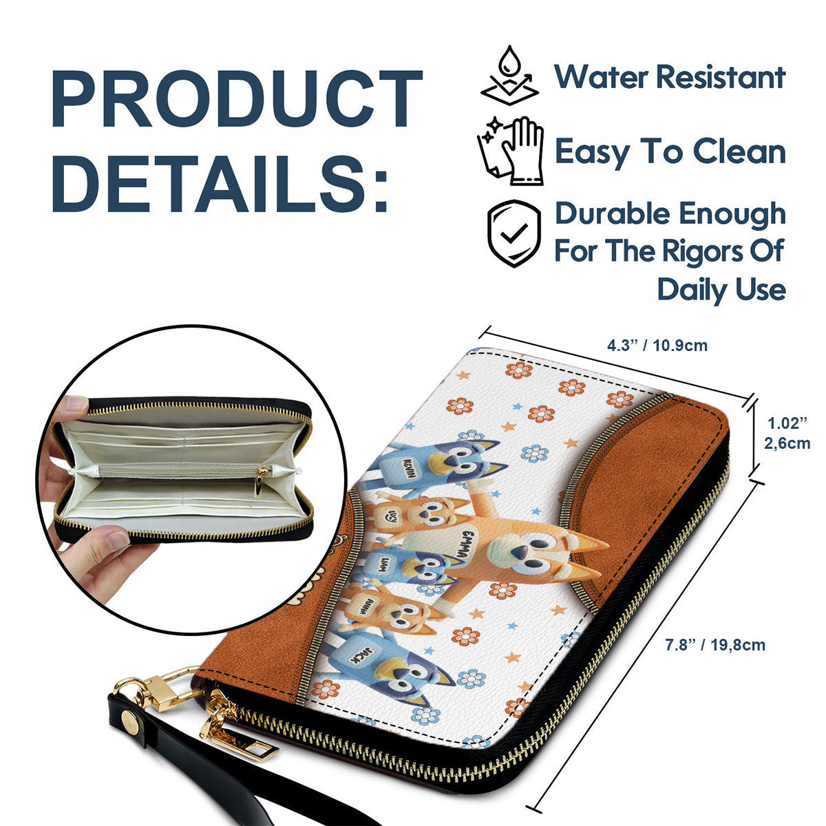 Best Mom Ever - Personalized Mother Leather Long Wallet