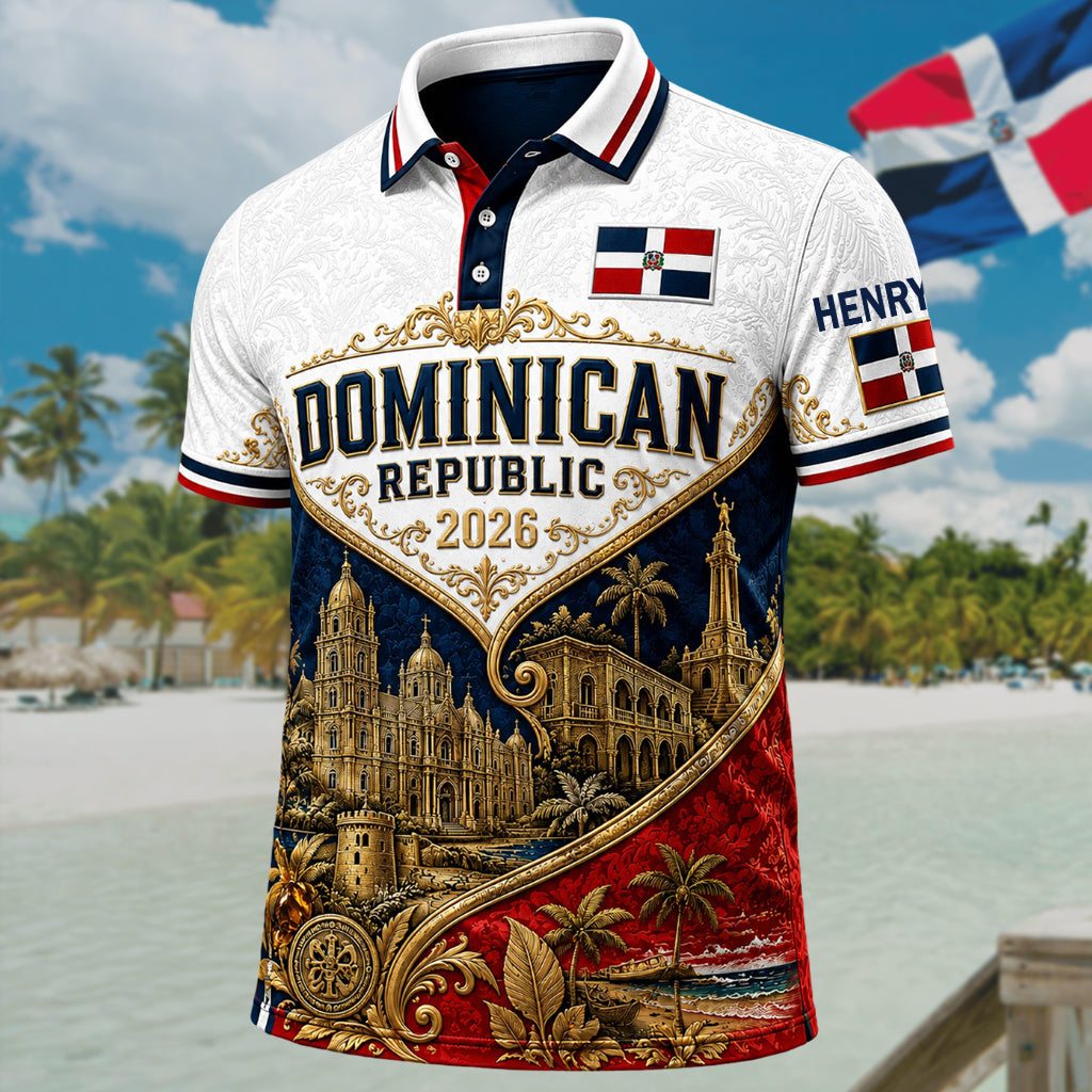Proud Dominican Republic - Personalized Expats Polo Shirt