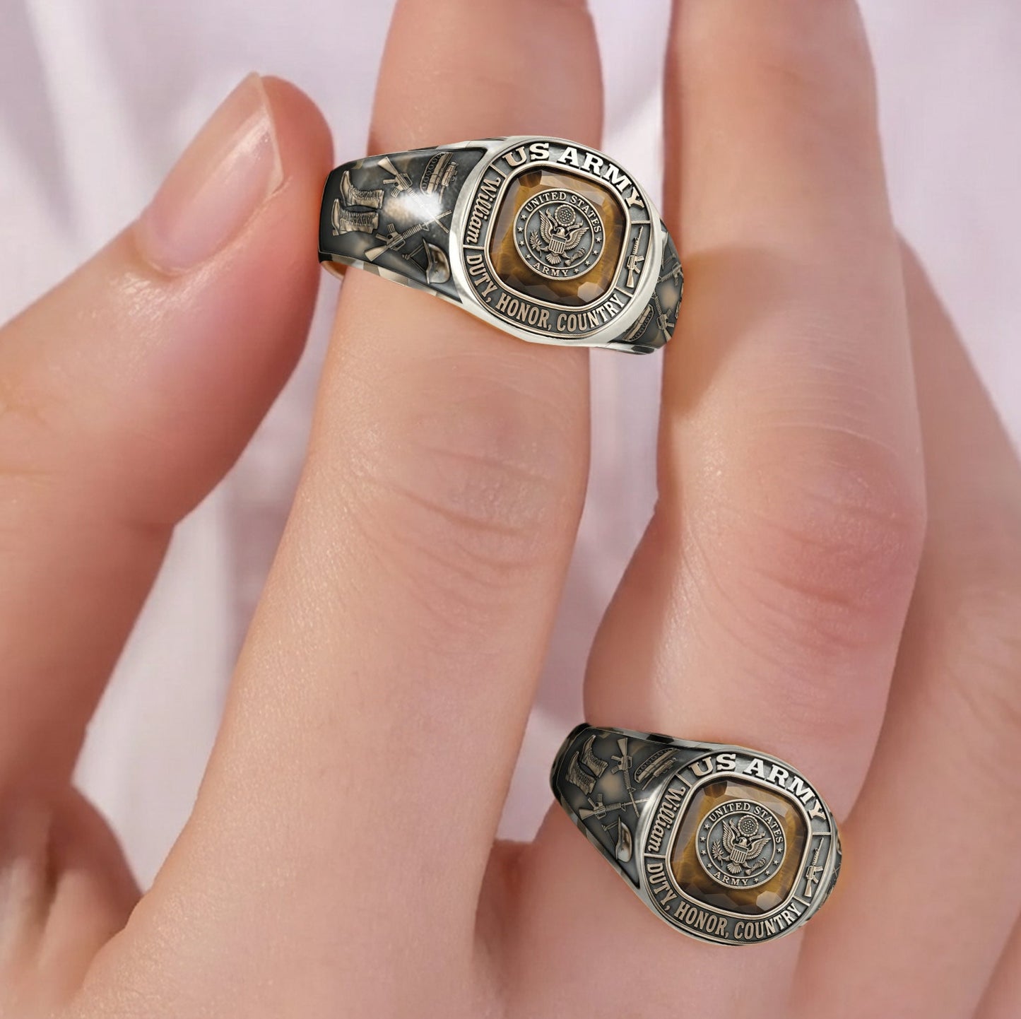 This We'll Defend - Personalized Veteran Signet Ring