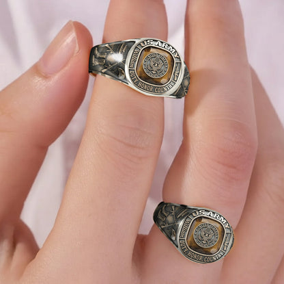 This We'll Defend - Personalized Veteran Signet Ring