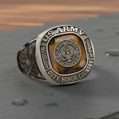 This We'll Defend - Personalized Veteran Signet Ring
