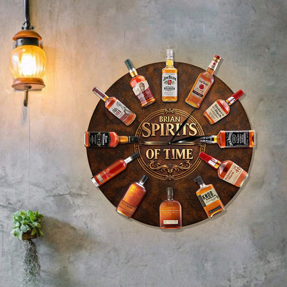 Whiskey Bourbon Lover Gift - Personalized Whisky LED Light Wall Clock