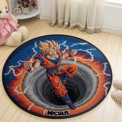 Strong Dragon - Personalized Seven Balls Round Rug