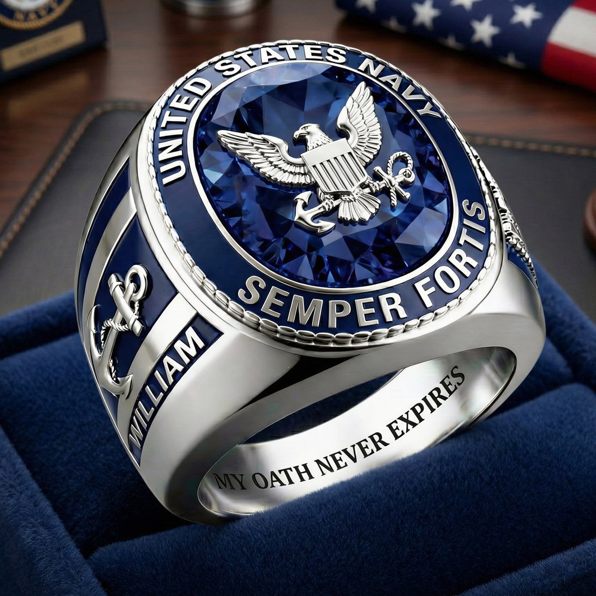 Semper Fortis - Personalized Veteran Signet Ring